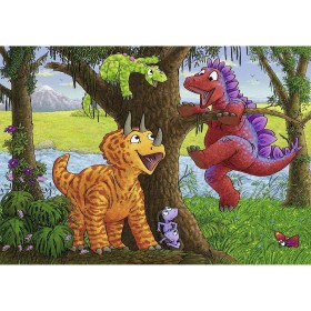 Puzzle dinozauri la rau 2x24 piese